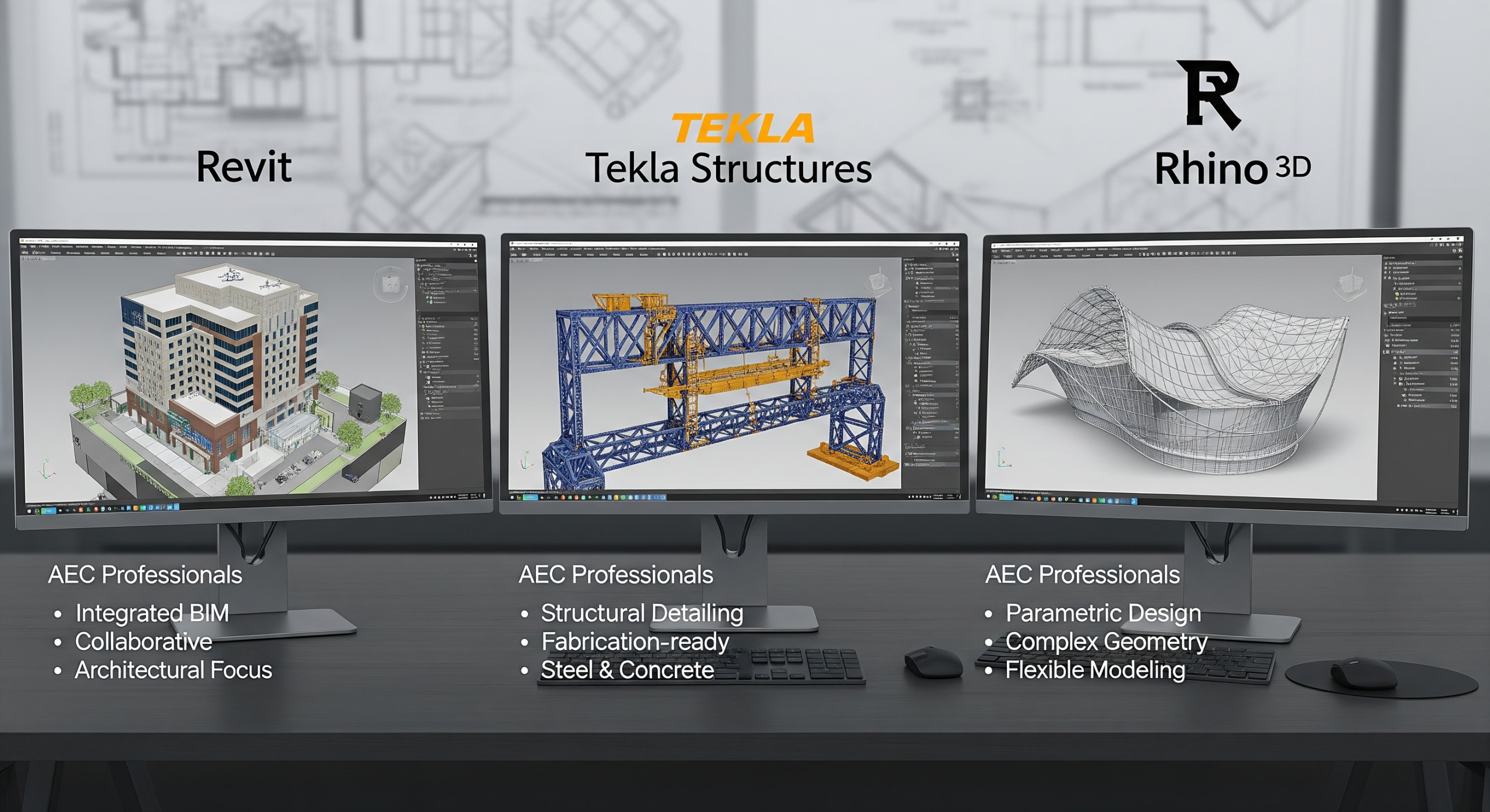 Tool Comparisons Revit vs Tekla vs Rhino for AEC Professionals