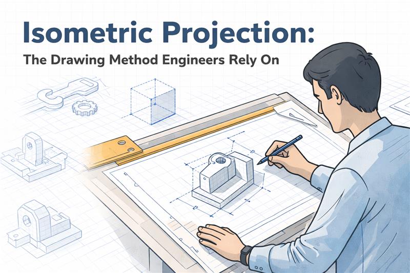 3D isometric CAD drawing Projection: The Drawing Method Engineers Rely On