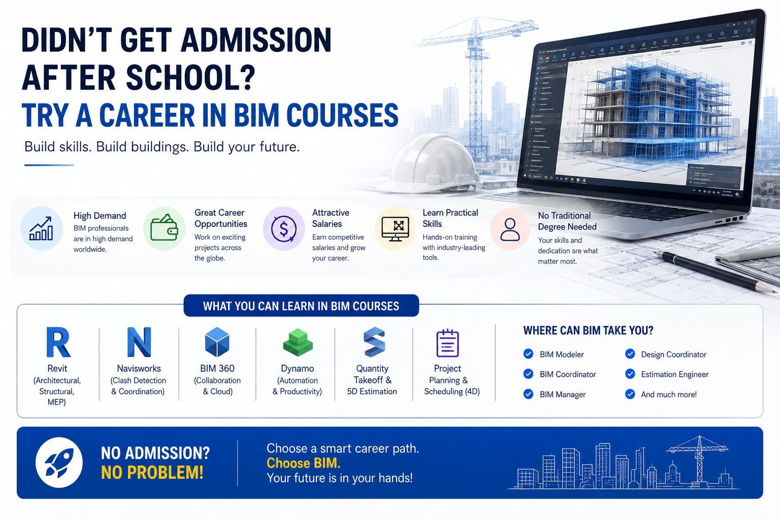 Didn't Get Admission After School? Try a Career in BIM Courses